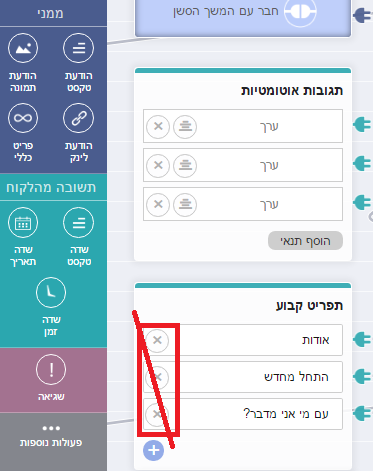 ביטול תפריט קבוע